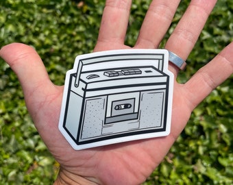 Old School Boom Box Sticker