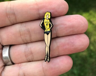 Blonde Punk style enamel pin