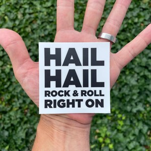 Hail Rock & Roll style sticker