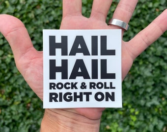 Hail Rock & Roll style sticker