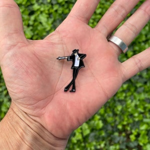 MJ style enamel pin