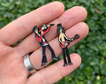Velvet style enamel pin set