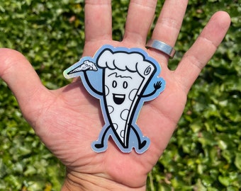 Pizza Man Hologram Sticker