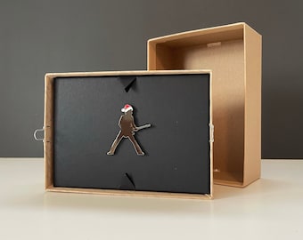 Bruce, Merry Christmas Baby, Enamel Pin (SHINY BLACK NICKEL)