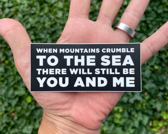 Thank You Mountain - Fan Art Sticker (BLACK)