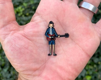 Angus style enamel pin
