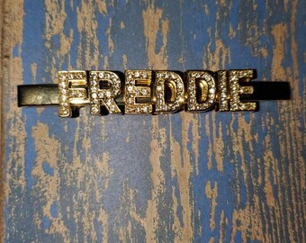 Gold tone RHINESTONE Freddie hair clip