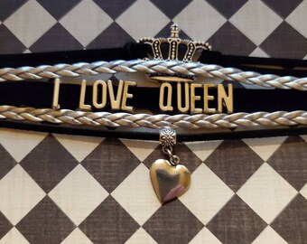I LOVE QUEEN Cuff Bracelet
