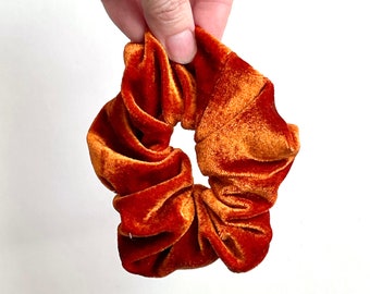 Spice Velvet Scrunchie // Fall Inspired Thanksgiving Autumn Winter Holiday Christmas Velvet Hair Tie Scrunchies