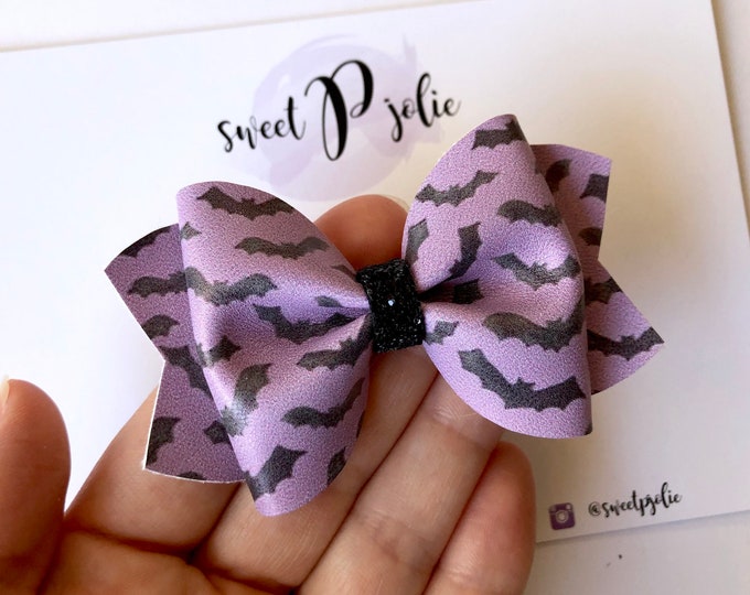 Bat Headband Black Glitter Child Purple main image 1