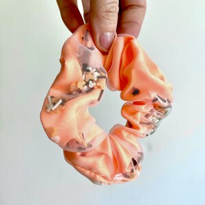 GLOW in the DARK Halloween Mickey Confetti Shaker Scrunchie // Halloween Print Halloween Disney Inspired Hair Tie Scrunchies
