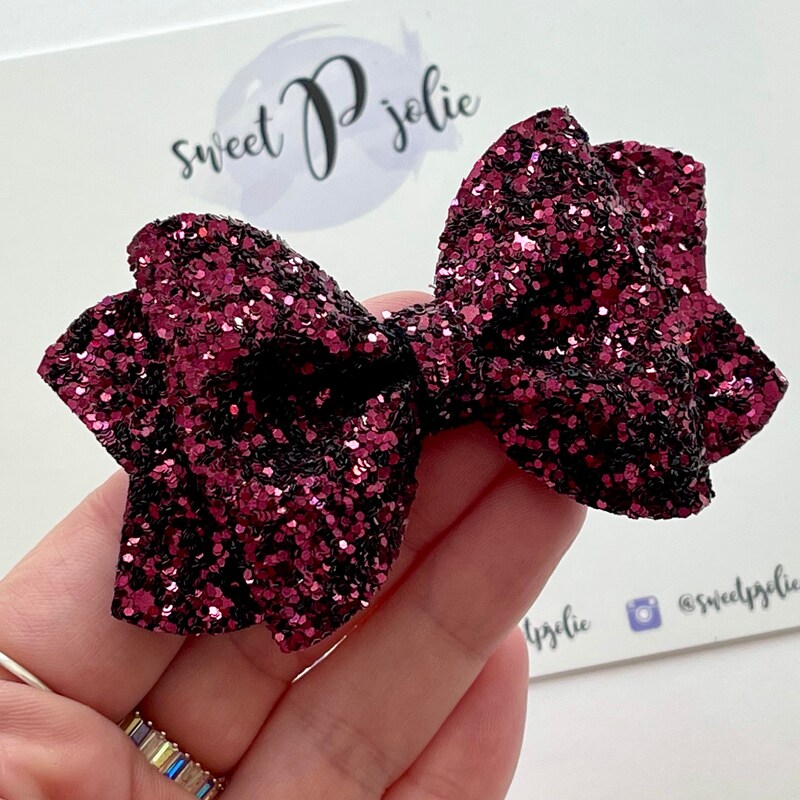 Maroon Velvet Hair Bow