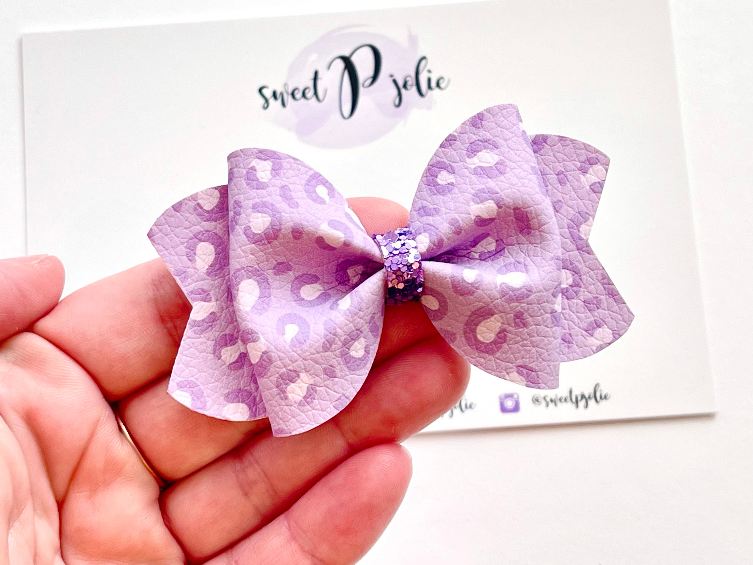 Purple on Purple Leopard Print Faux Leather + Glitter Hair 
