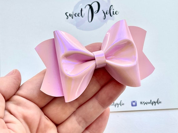 Korean Cream Bow Knot Hair Clips 2023 Summer New Fashion Pink