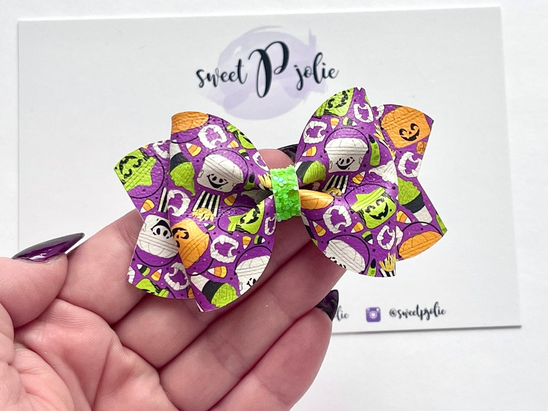 Bright Retro Halloween Fast Food Buckets Toss Print Faux Etsy