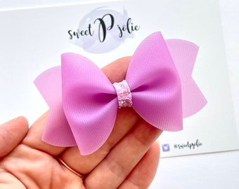 Lavender Summer Textured Jelly Pool Bow // Summer Pool Bow Water Resistant Headband Hair Clip // Large Girls Mini Baby Bow