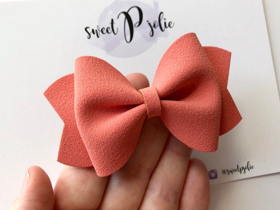 Baby Bows Red Faux Suede Baby Headbands 