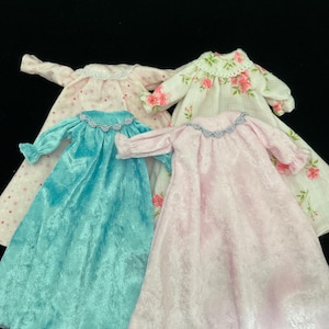 Handmade doll Nightgowns for 11.5&quot; fashion dolls- Fits different shapes and sizes- assorted prints and colors