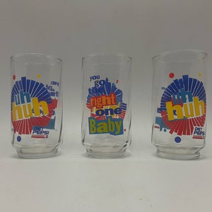 Vintage 1990s Pepsi Cola Drinking Glasses