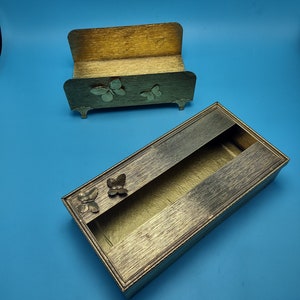 Gold Butterfly Tissue Box Cover and Hand Towel Holder Style Built Hollywood Regency Bathroom