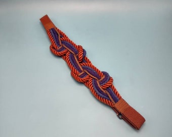 Vintage Braided Woven Belt 1980s Boho