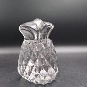 Blenko Glass Block Clear Pineapple Bookend
