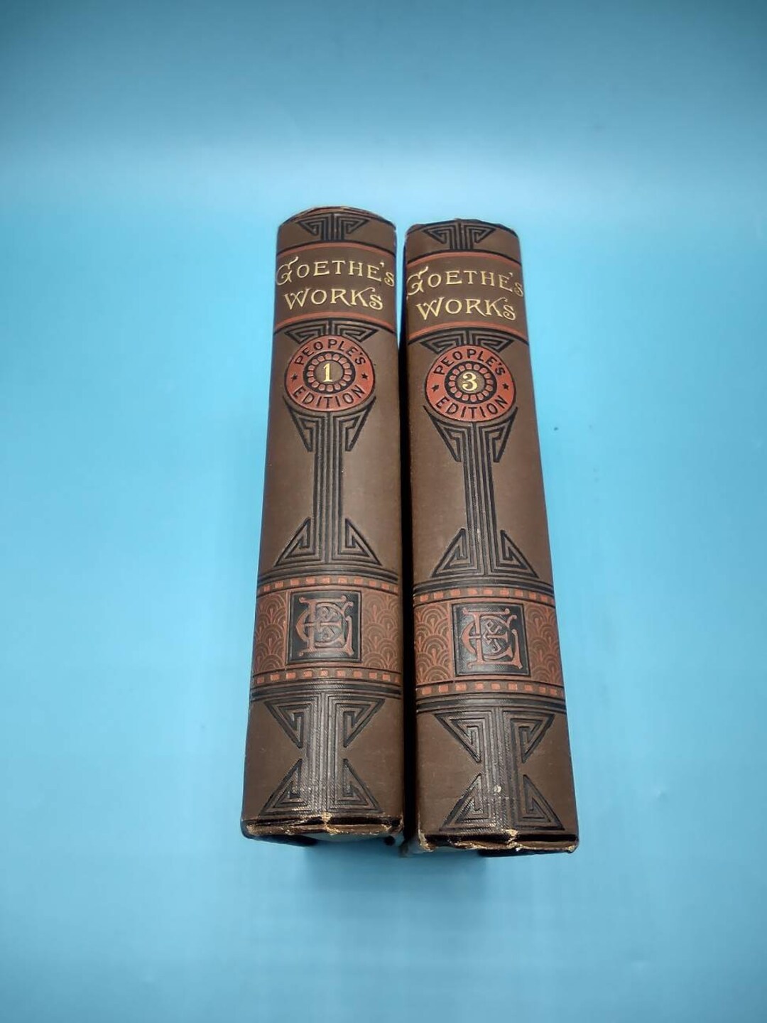 Goethe's Works the People's Edition Vol 1 and Vol 2 1883 Decorative ...