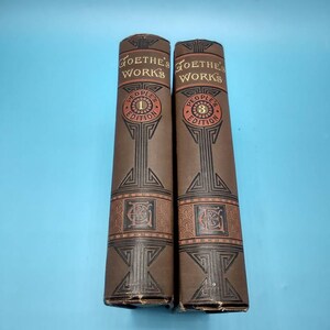 Goethe&#39;s Works The People&#39;s Edition Vol 1 and Vol 2 1883 Decorative Poetry Books