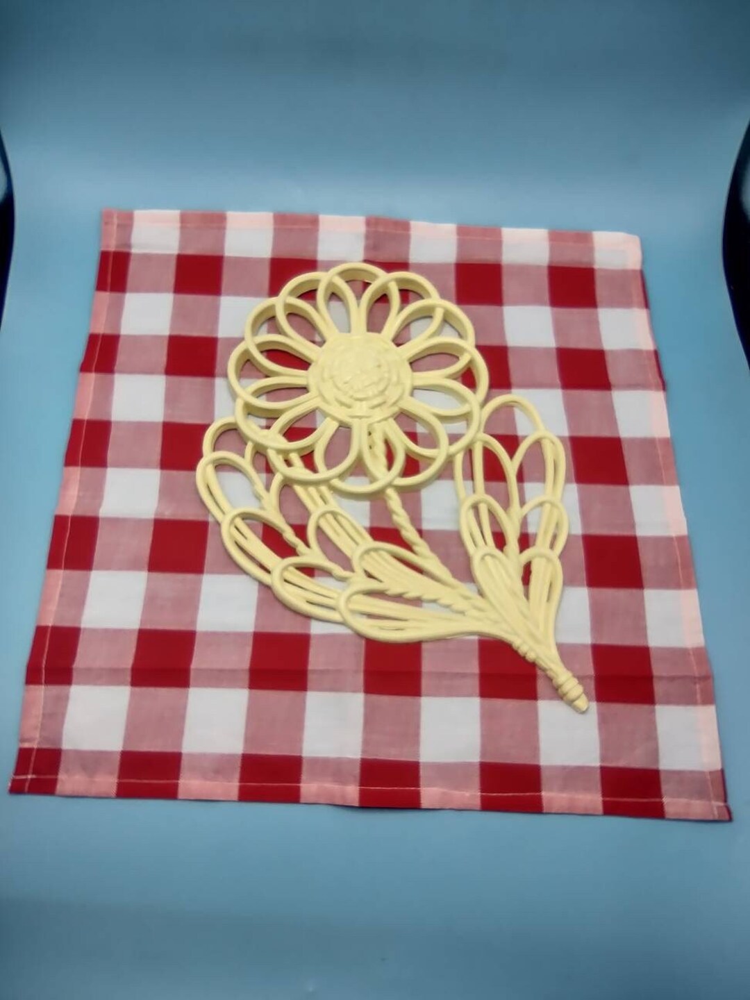 Yellow Burwood Daisy Flower Wall Hanging Boho 1970s Etsy