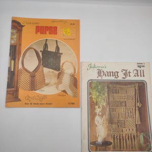 Vintage Macrame Patterns and Design Books Macrame Purses and Wall Hangings