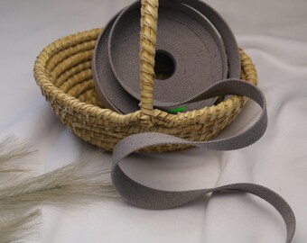 Webbing sold by the meter 30 mm medium gray mottled