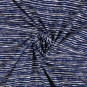 Jersey cotton stripes blue