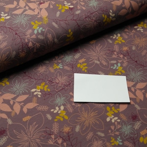 French Terry Summersweat Flowers on Purple