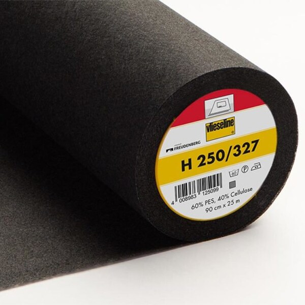 Inserto termoadesivo Vlieseline H250 standard 90 cm nero