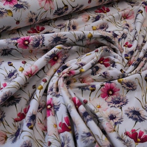Cotton Jersey Miss by Julie Flowers on cream white