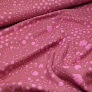Muslin blueberry star flowers dusky pink