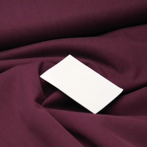 Trouser fabric stretch woven Tencel cotton blend berry