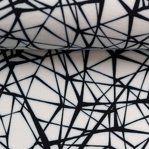 Viscosa Swafing Daytona Lines Bianco Nero