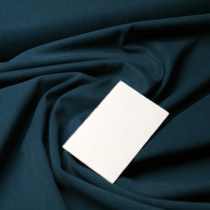 Trouser fabric stretch woven fabric Tencel cotton blend Hilco Virginia petrol
