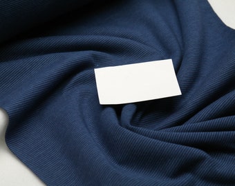 Puños punto fino rayas azul