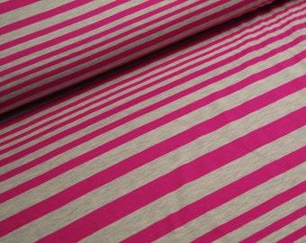 Jersey stripes pink grey mottled