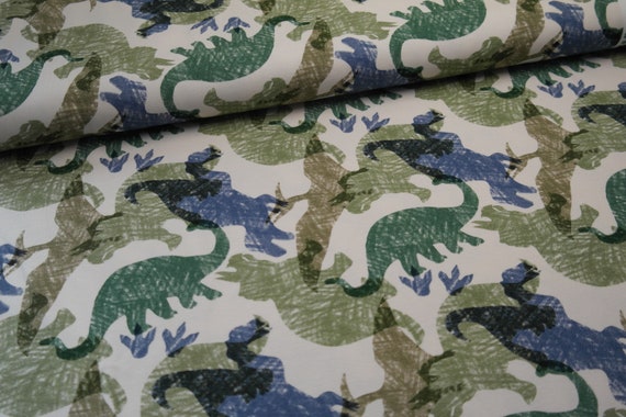 Stripe Hilco Meterware Dinosaurier Summer Sweat French Terry Hilco