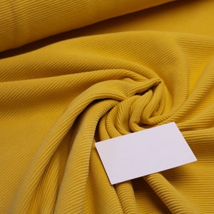 Jersey Ottoman Ripp uni gelb
