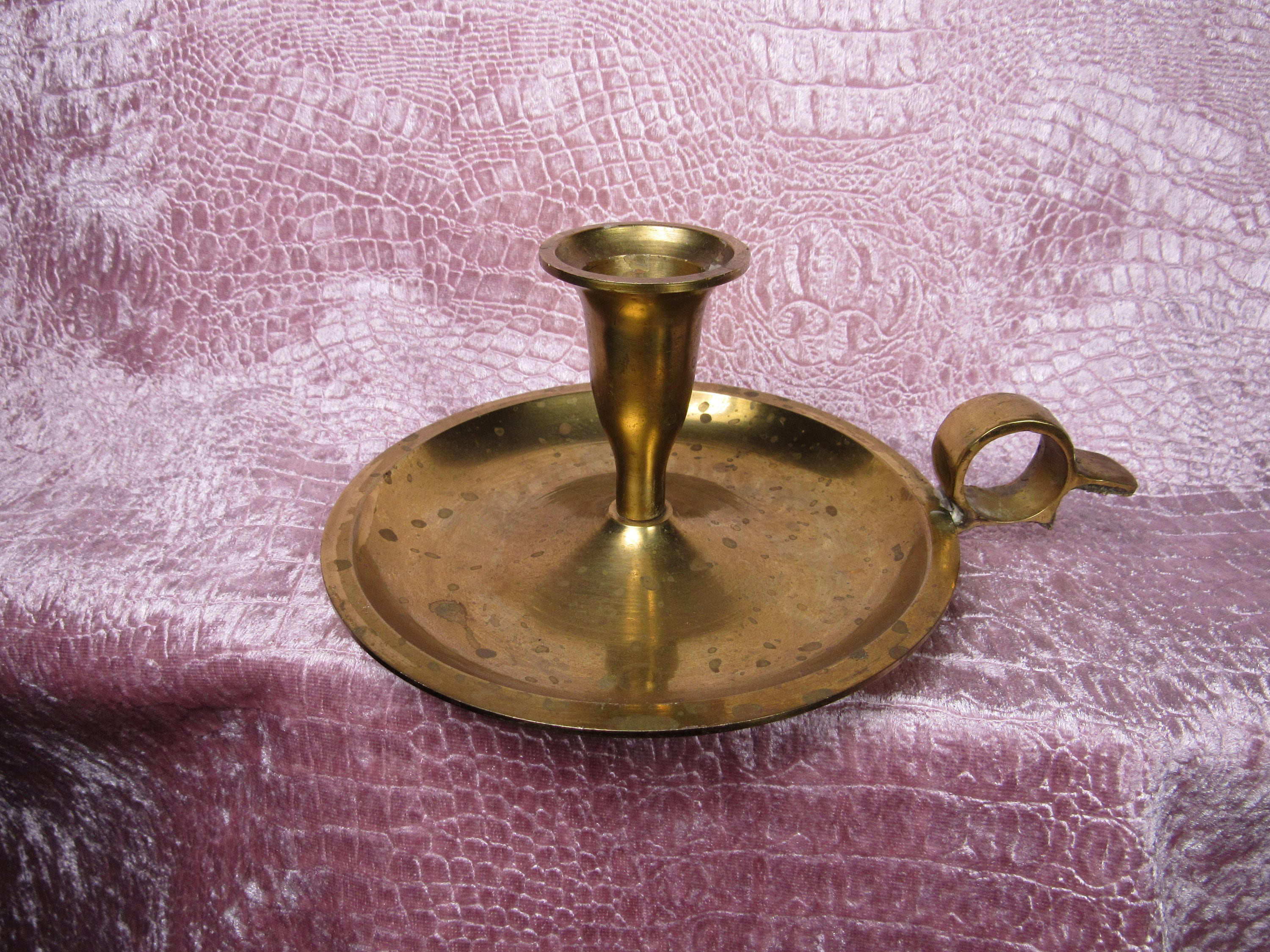 Vintage candle holder finger loop candle holder Etsy