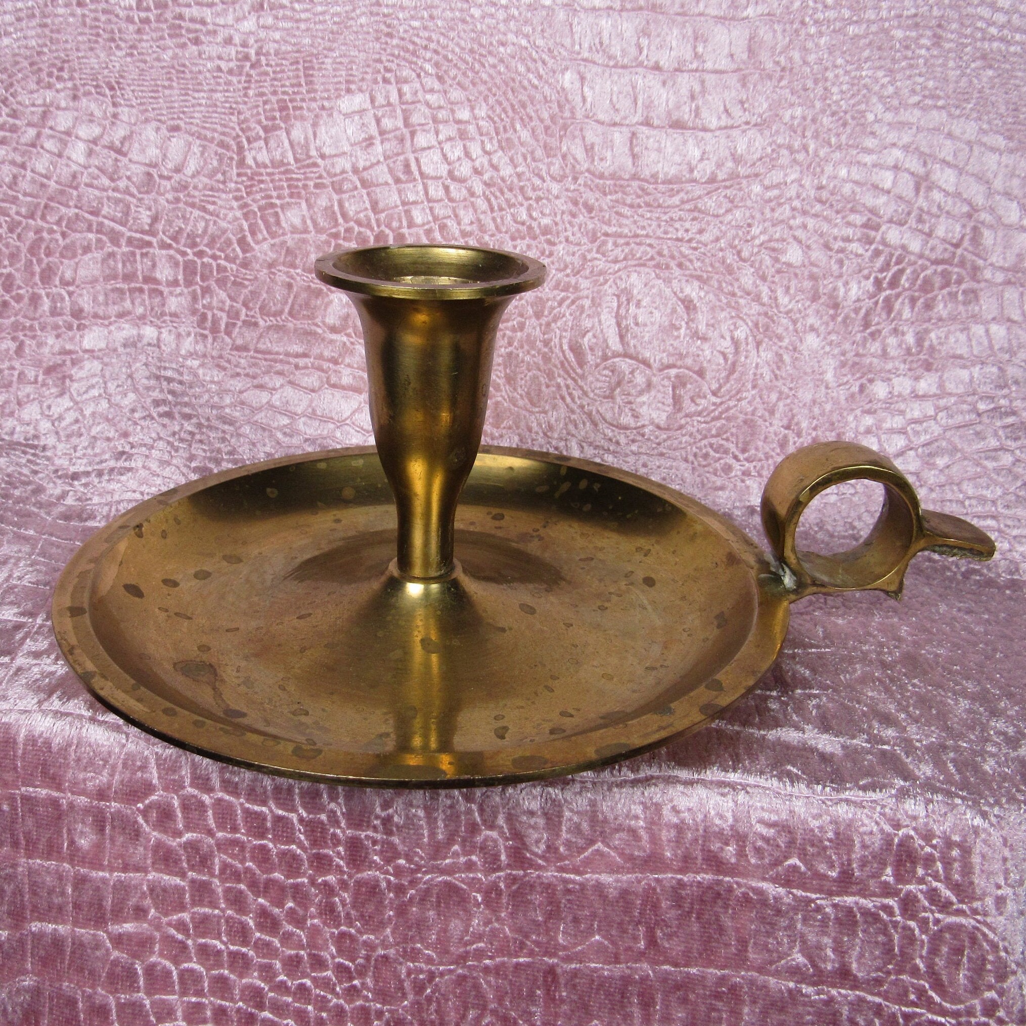 Vintage candle holder finger loop candle holder Etsy