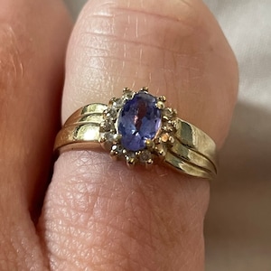 Vintage Tanzanite 14k Gold Ring size 6 December Birthstone