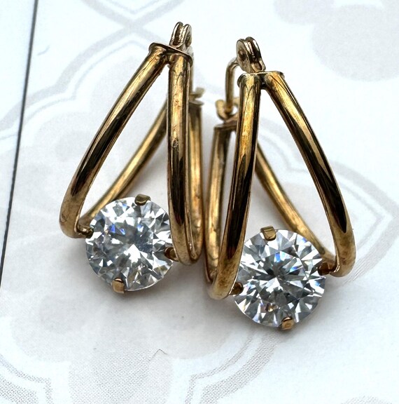 Jcm 14k cz earrings discount
