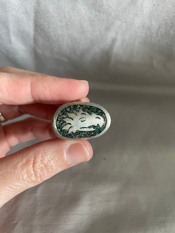 Sterling silver adjustable lizard dragon ring siz… - image 1