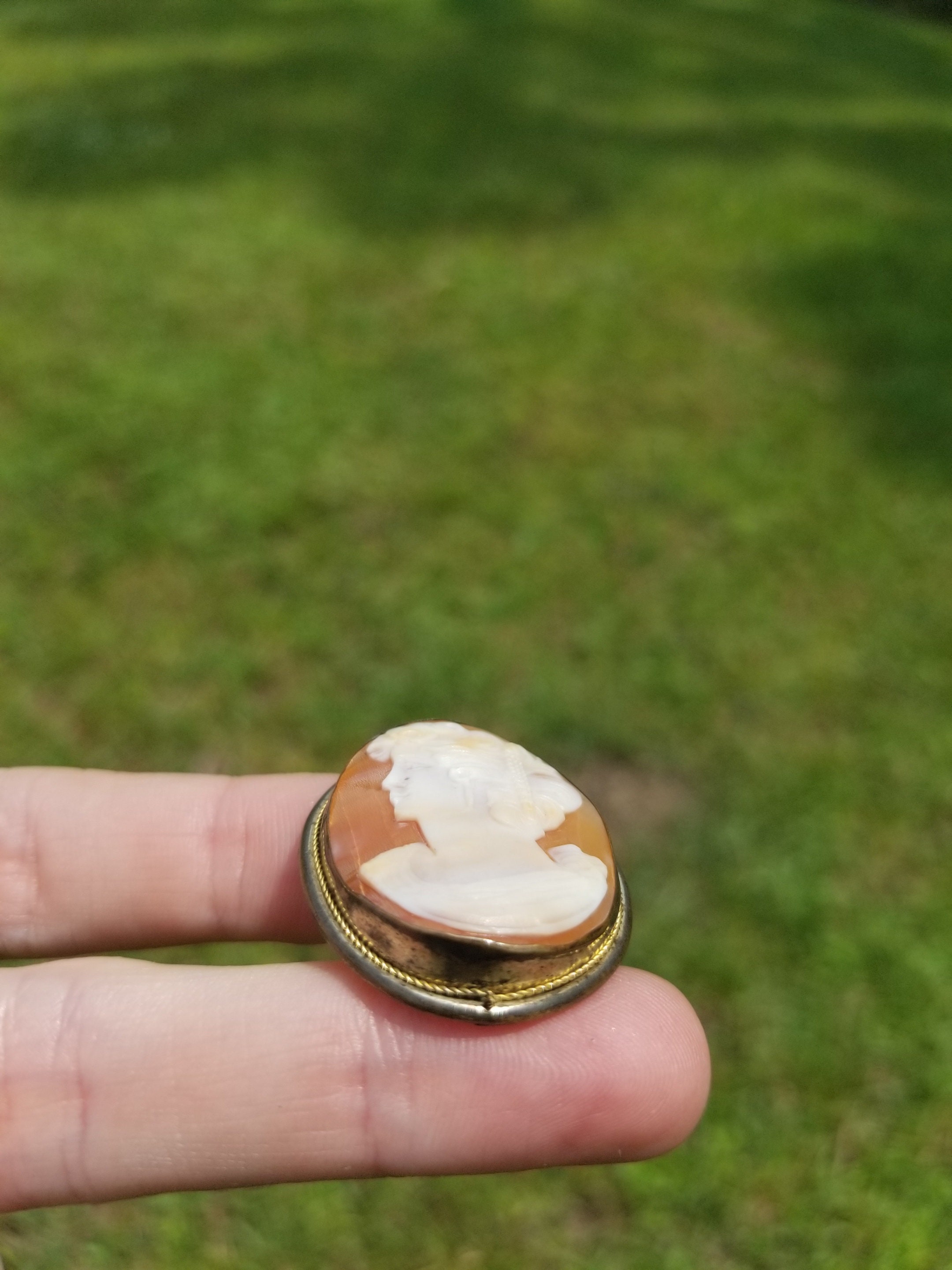 Cameo Brooch Lady Silhouette Pin Victorian Etsy