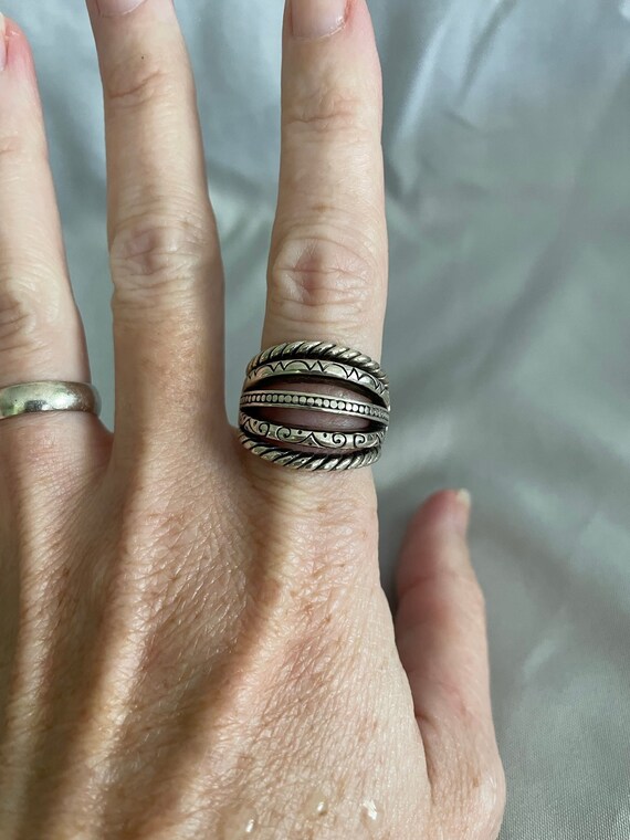 Sterling Stacked Ring size 7 Stackable Silver Band - image 2